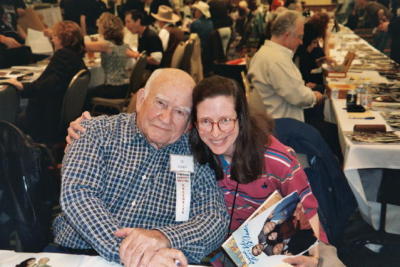 Ed Asner hugs Desiree 